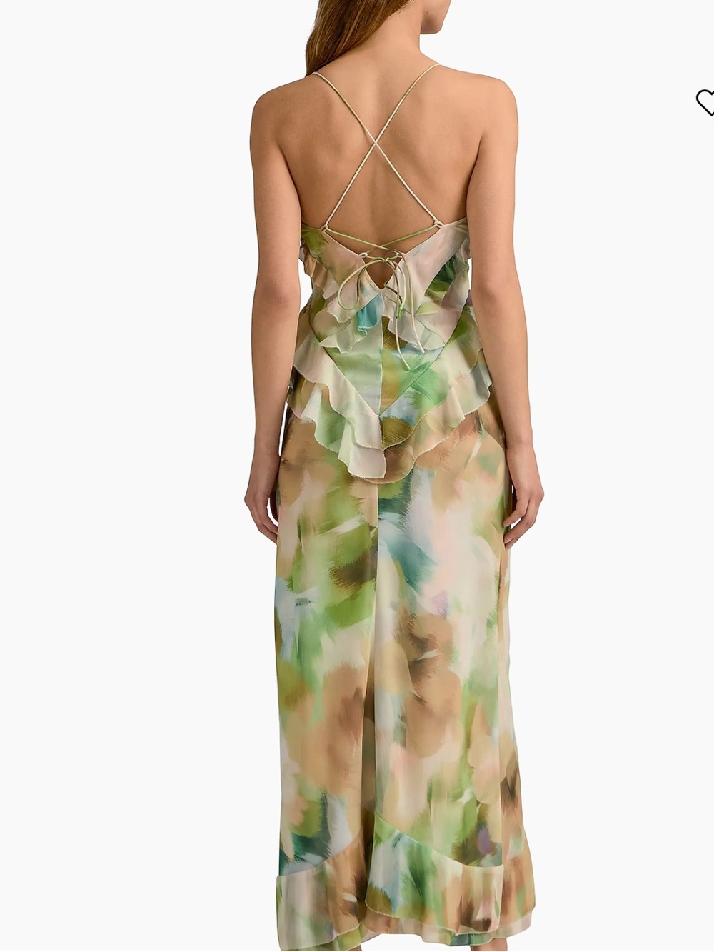 NEW $298 Favorite Daughter The Who Me botanical Ruffle maxi dress women sz XXS - Picture 2 of 10